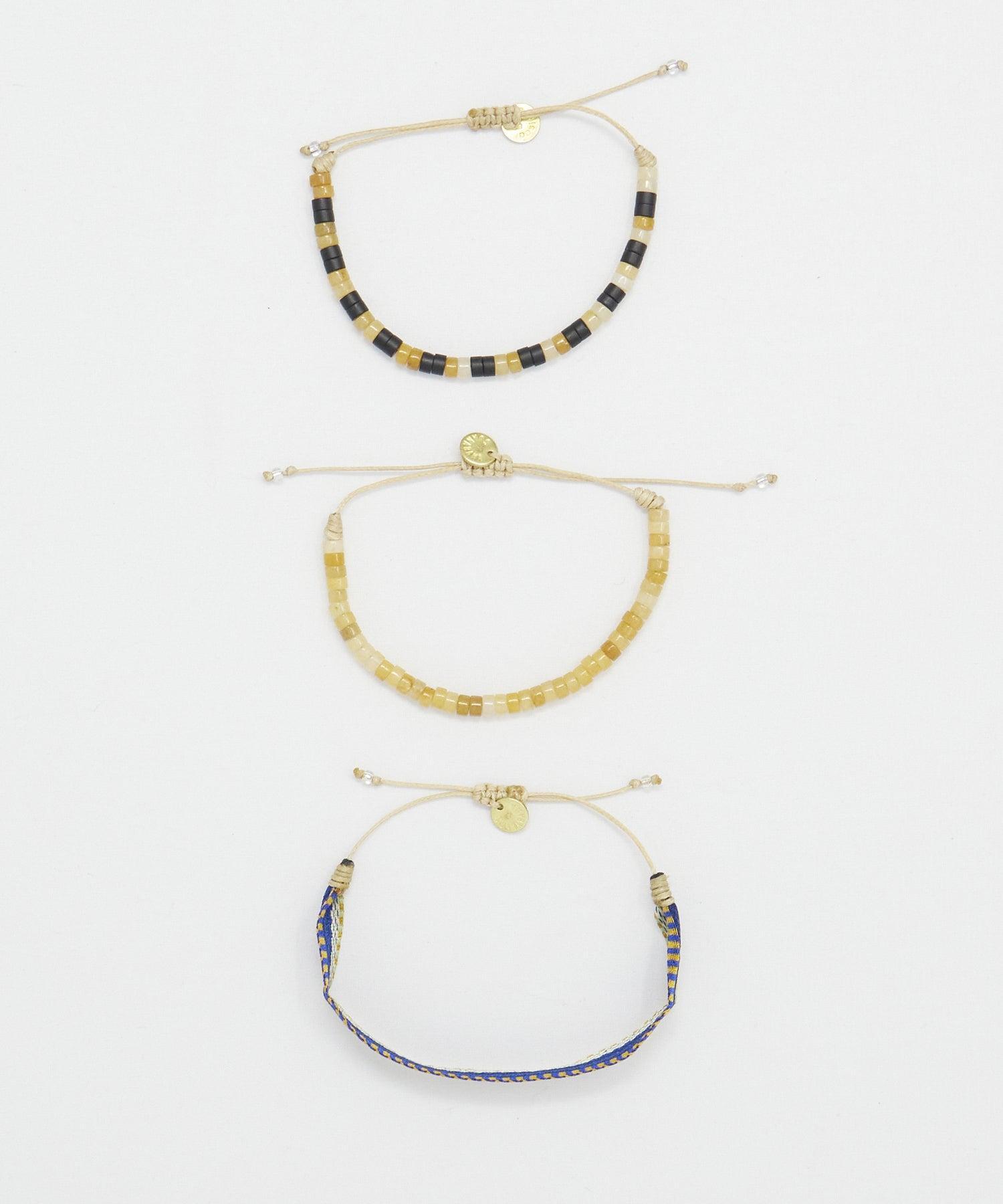 Guanbana Bracelet Set in Mustard Yellow Product Image