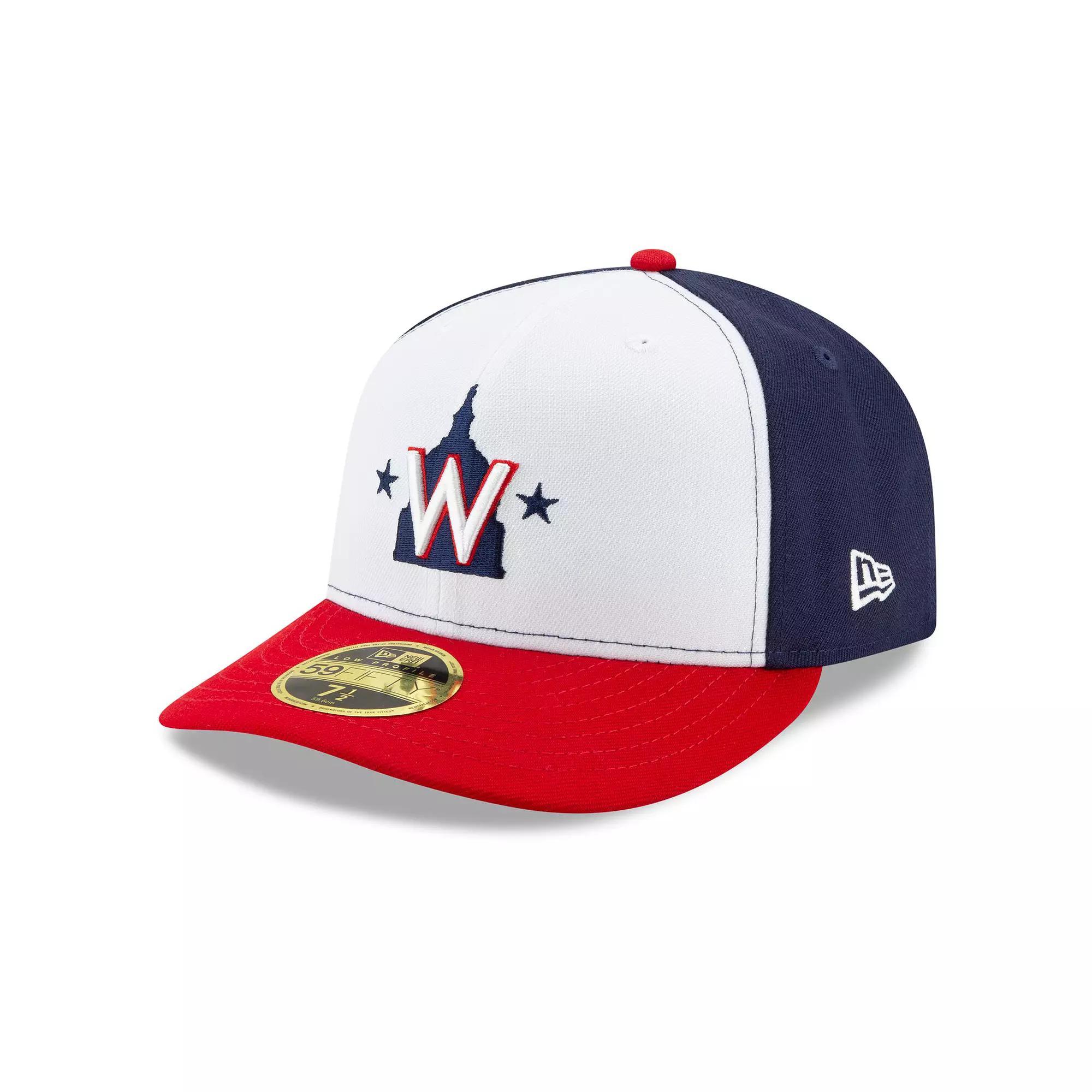 Men's New Era White/Navy Washington Nationals Alternate 2020 Authentic Collection On-Field Low Profile Fitted Hat,  Product Image