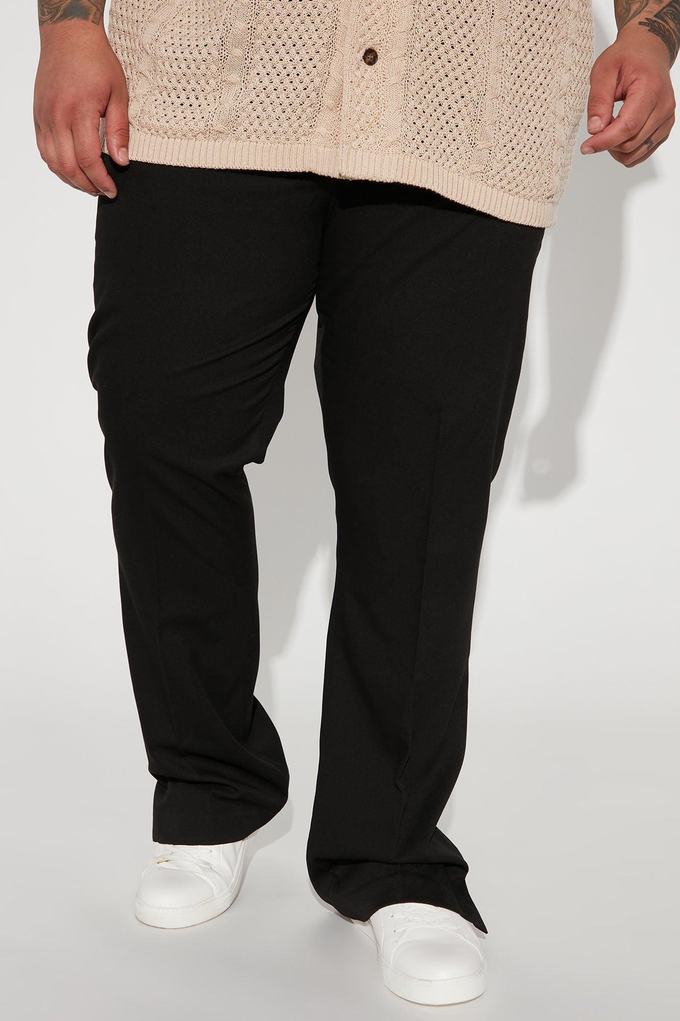 Modern Gabardine Slim Flare Slit Trouser - Black Product Image
