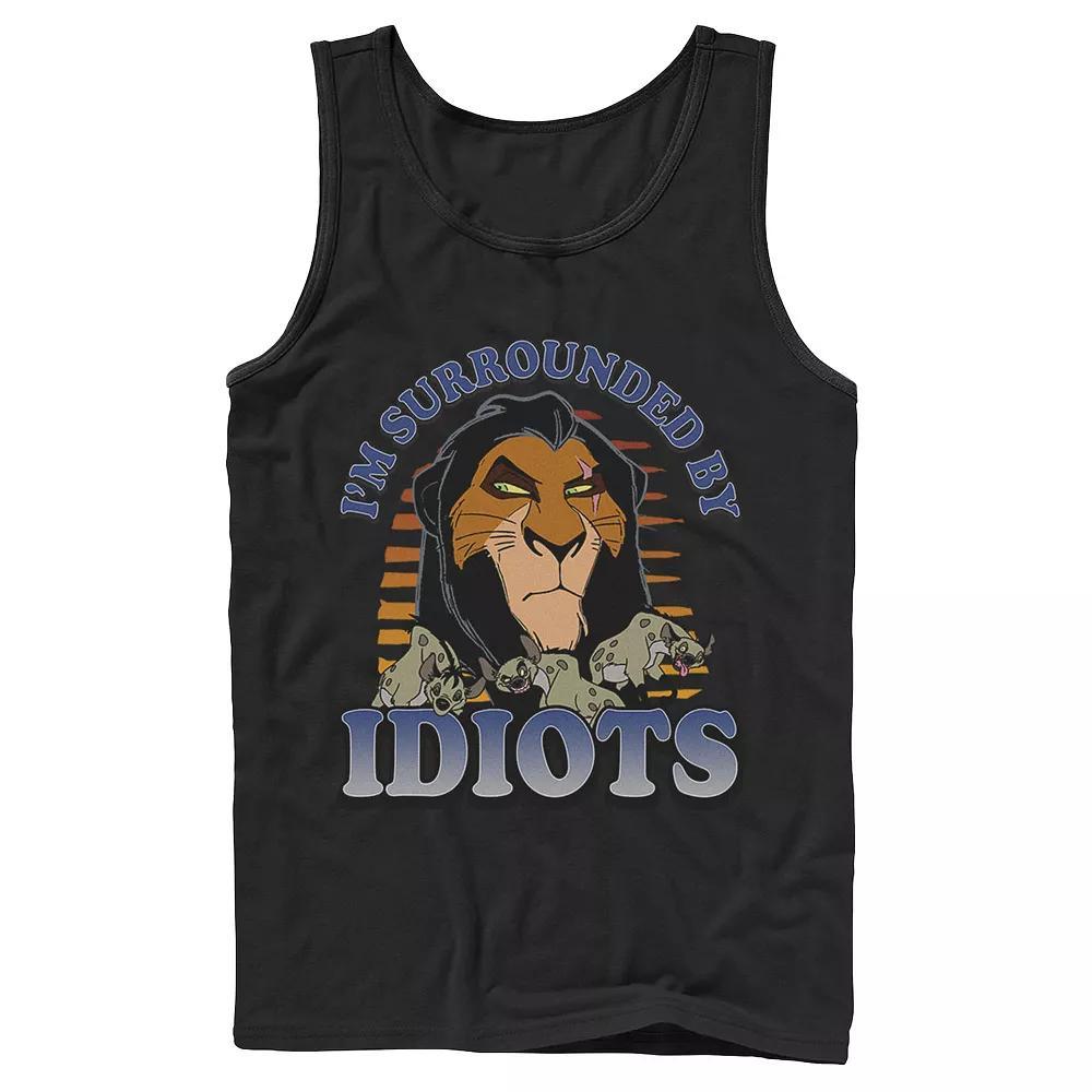 Disney's The Lion King Scar Men's Surrounded By Idiots Sunset Poster Tank Top,  Product Image