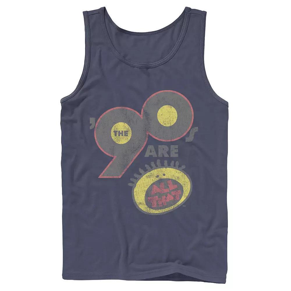 Men's Nickelodeon All That The Nineties Are Vintage Retro Graphic Tank Top, Size: XL, Blue Product Image