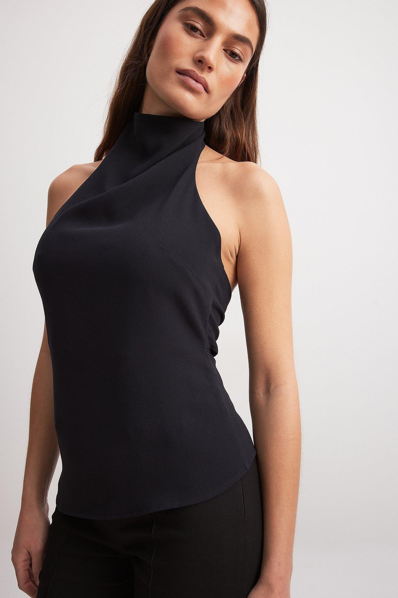 Cowl Neck Tie Back Top Product Image