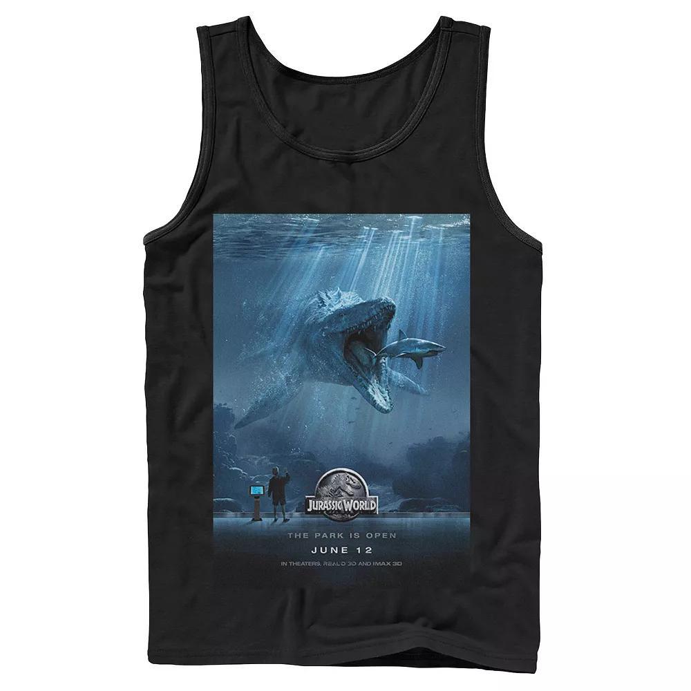 Men's Jurassic World Mosasaurus Movie Poster Tank Top,  Product Image
