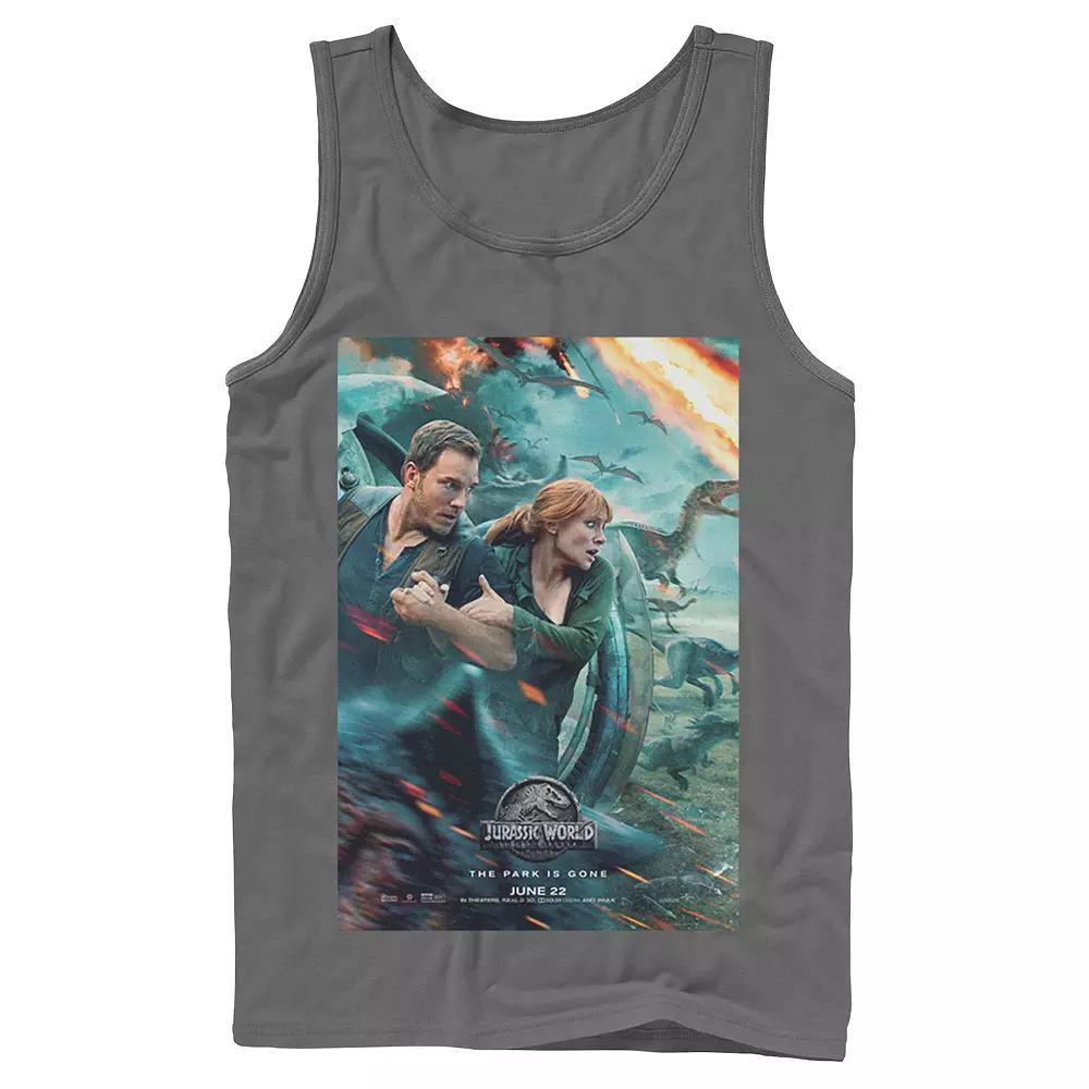 Men's Jurassic World Two Owen Claire Movie Poster Tank Top,  Product Image