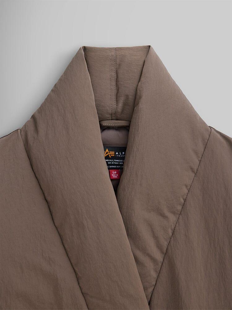 SHAWL COLLAR BOMBER JACKET WOMENS - COYOTE BROWN / XL Product Image