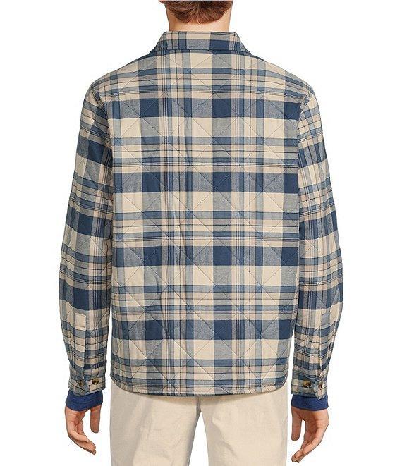 Roundtree & Yorke Long Sleeve Quilted Multi Plaid Shirt Jacket Product Image