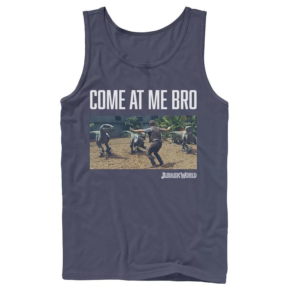 Men's Jurassic World Come At Me Bro Movie Still Graphic Tank Top,  Product Image