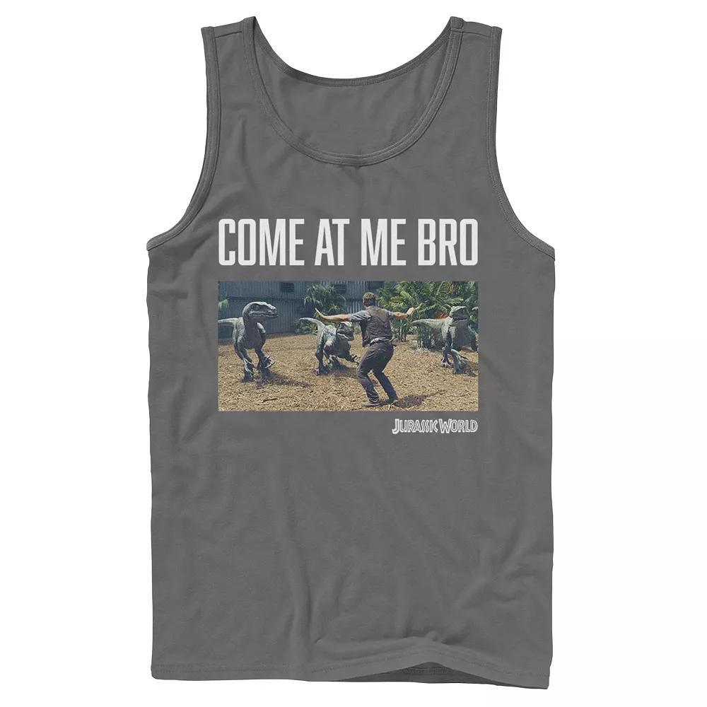 Men's Jurassic World Come At Me Bro Movie Still Graphic Tank Top,  Product Image