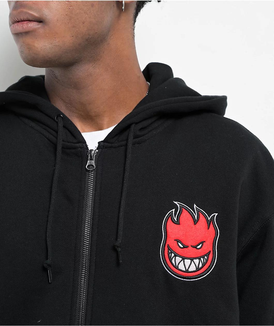 Spitfire Big Head Black Zip Hoodie Product Image