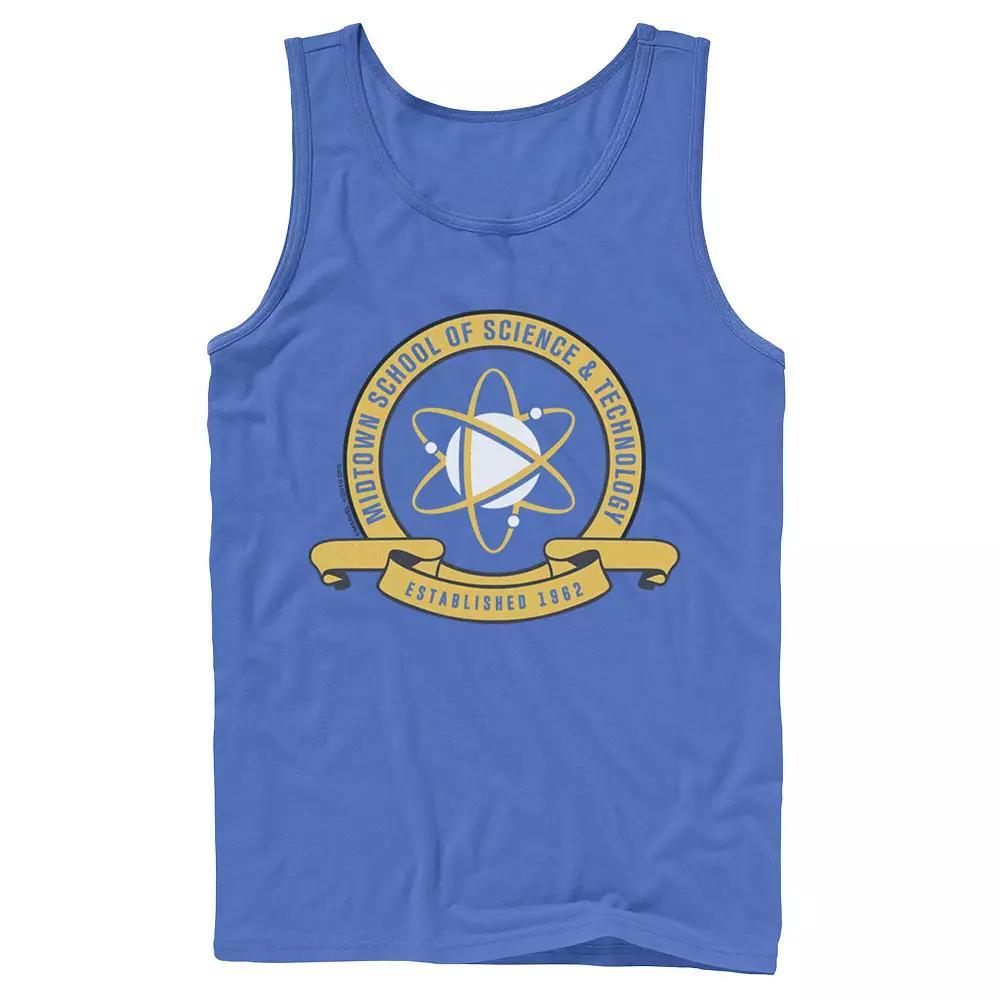 Men's Marvel Spider-Man Midtown School Of Science & Technology Crest Graphic Tank Top,  Product Image