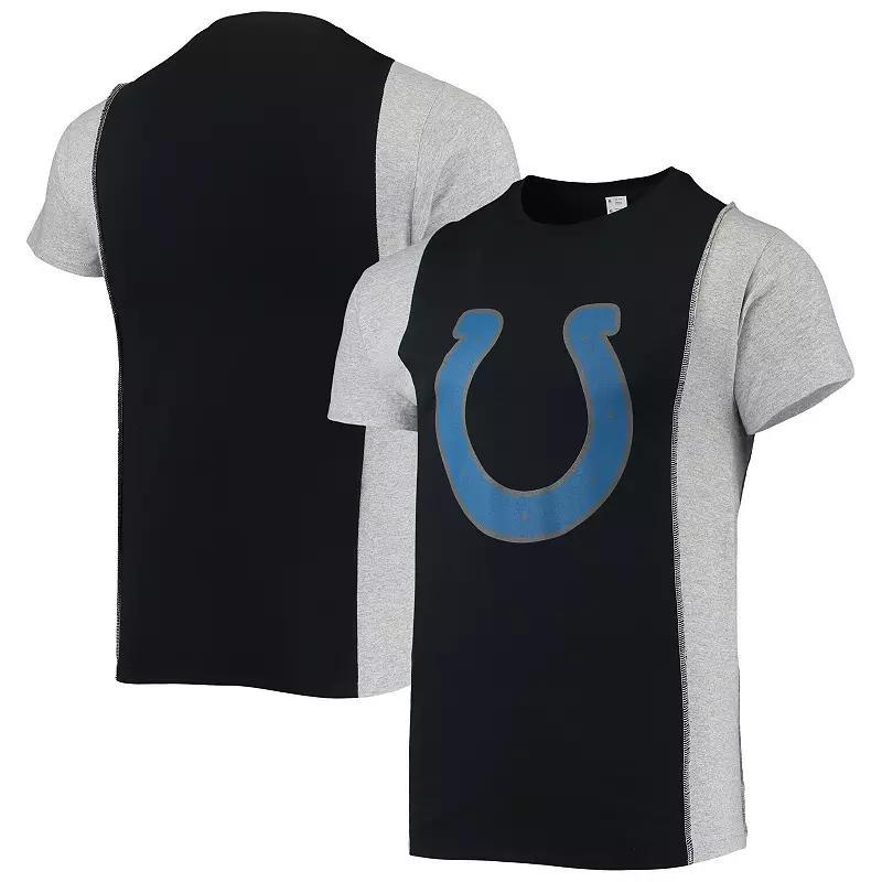 Men's Refried Apparel Black/Heathered Gray Indianapolis Colts Sustainable Split T-Shirt, Size: XL Product Image