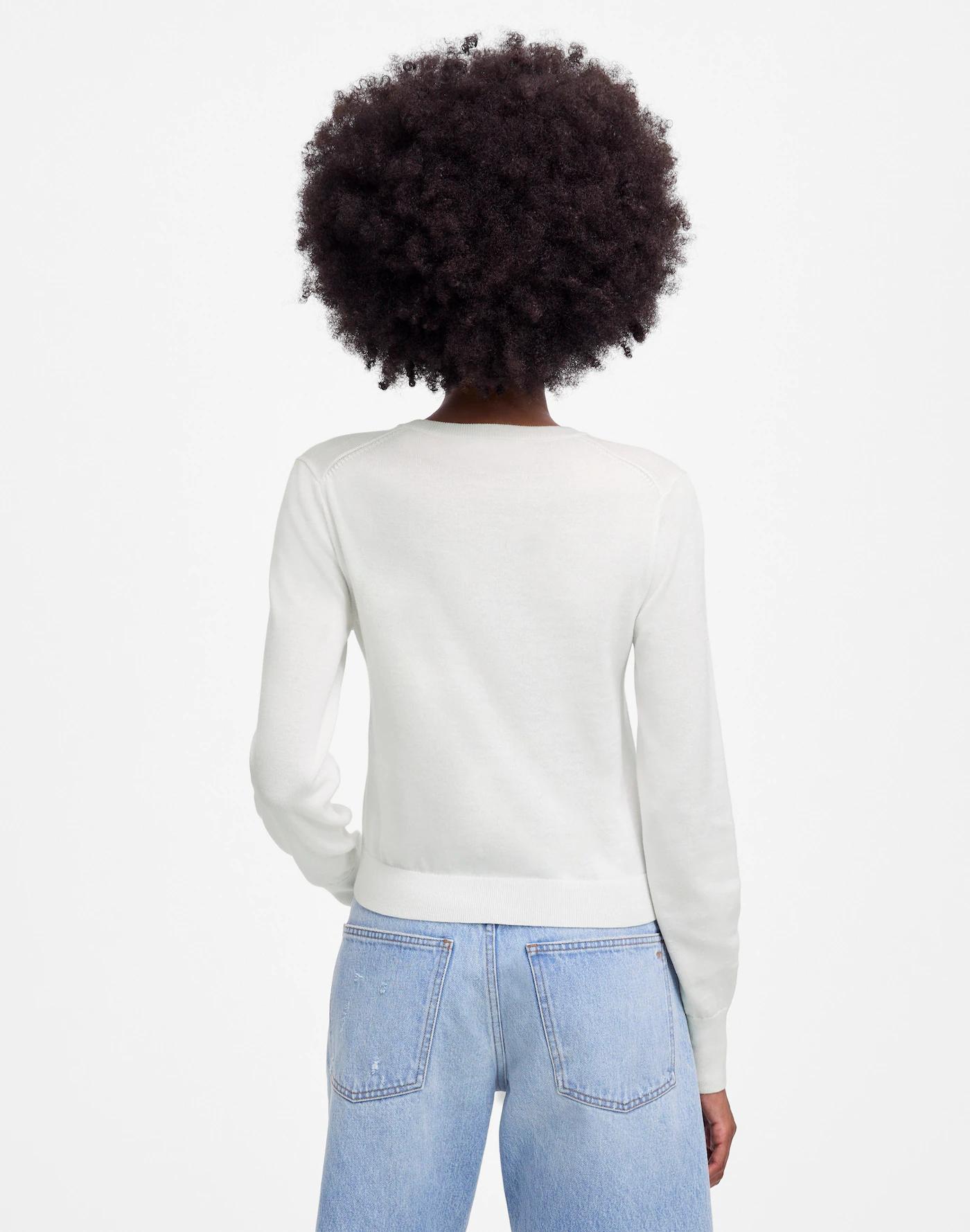 Cotton Crewneck Cardigan Product Image