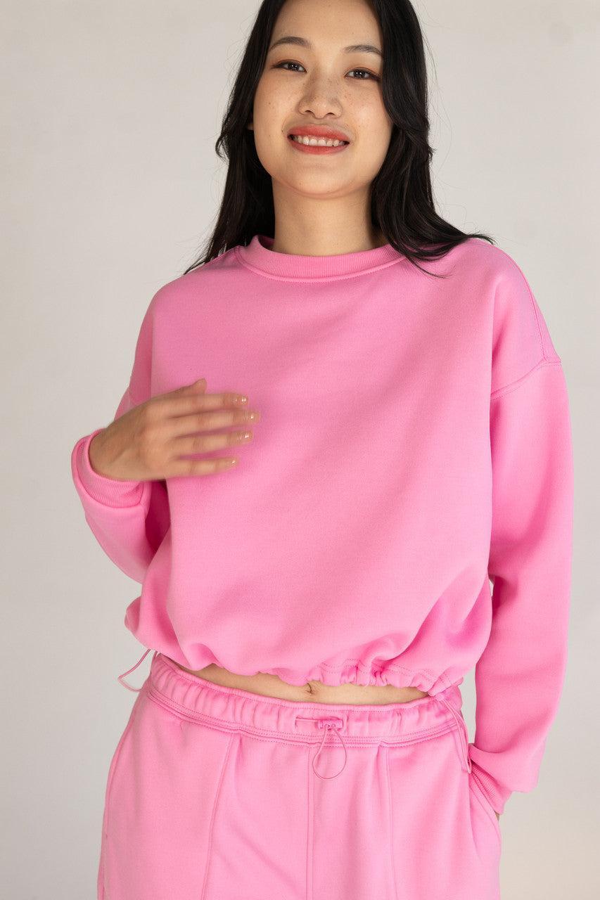 Drawstring Crop Sweatshirt Product Image