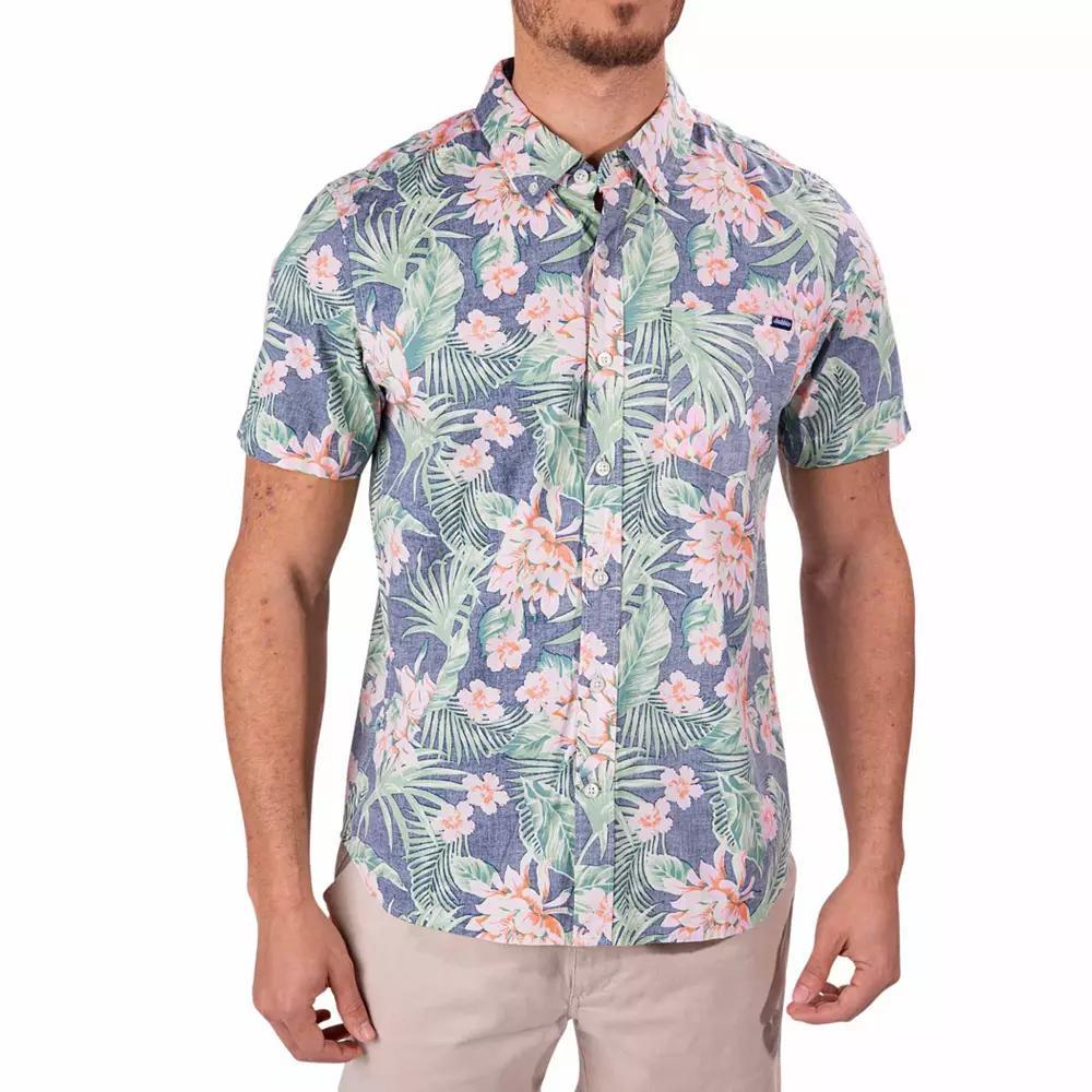 Men's Chubbies Short Sleeve Button Down Shirt, Size: Large, Floral Product Image