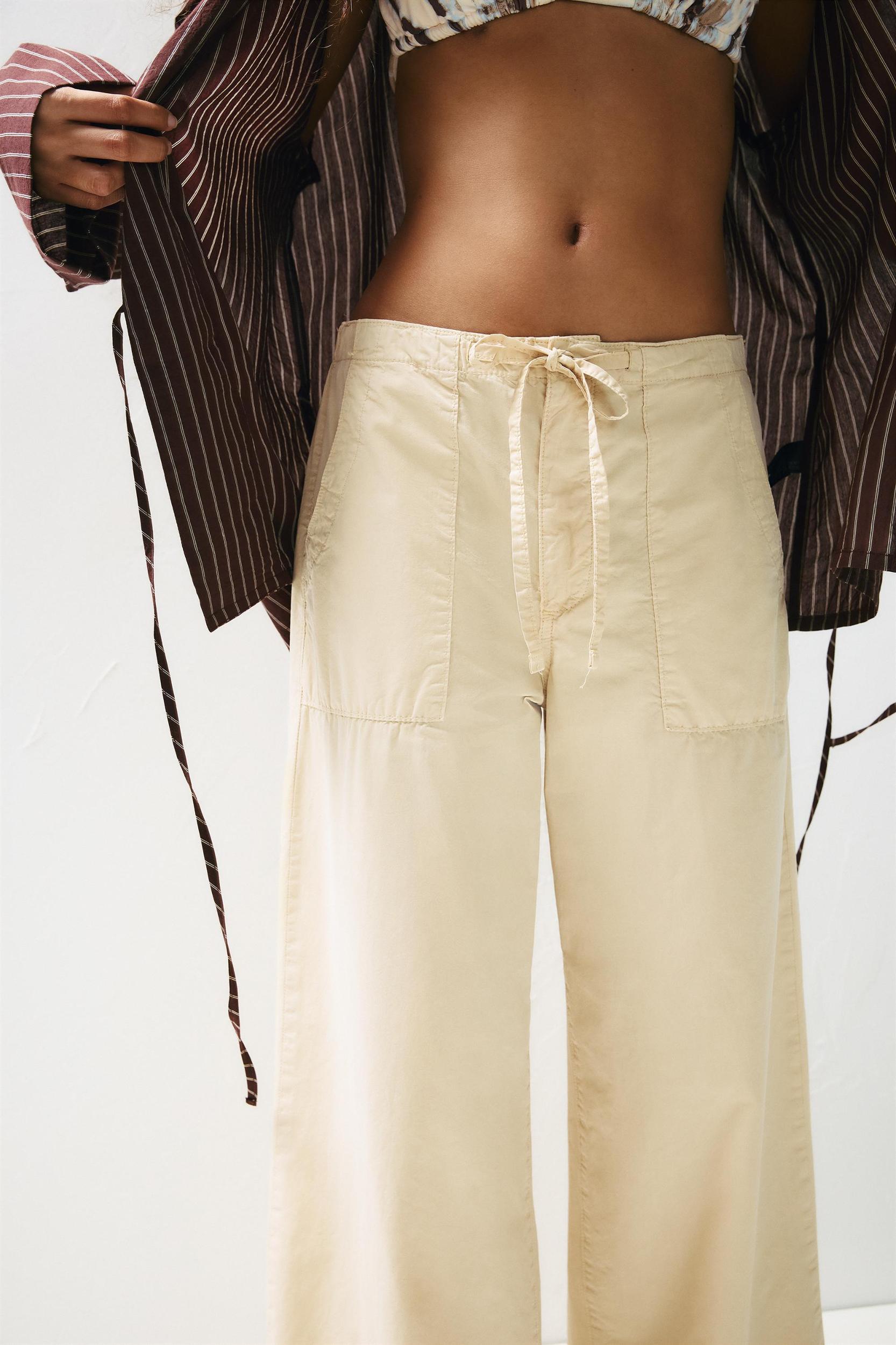 Baggy poplin trousers Product Image
