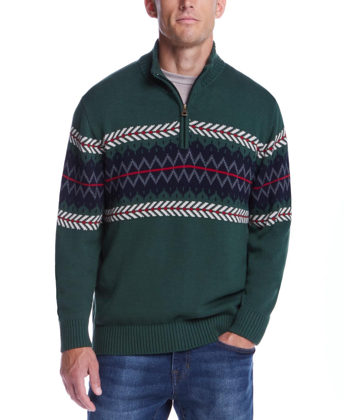 Weatherproof Vintage Mens Nordic Quarter-Zip Sweater Product Image