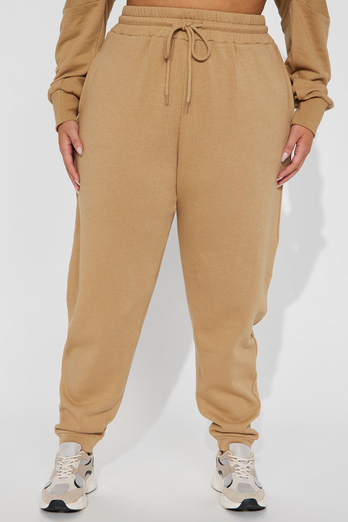 Unbothered Fleece Jogger - Tan Product Image