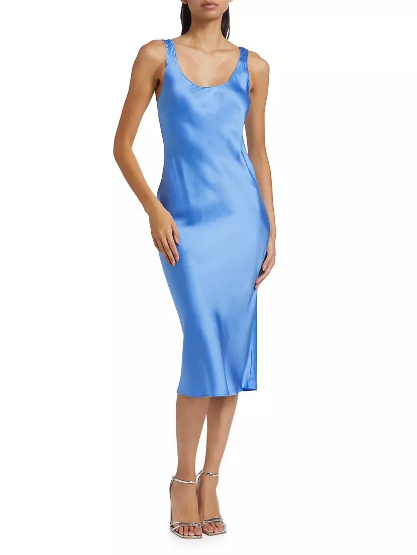 Sydney Satin Bias Midi-Dress Product Image