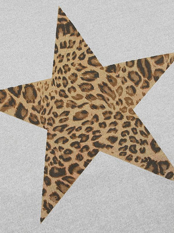 Star Print Oversized Hoodie Product Image