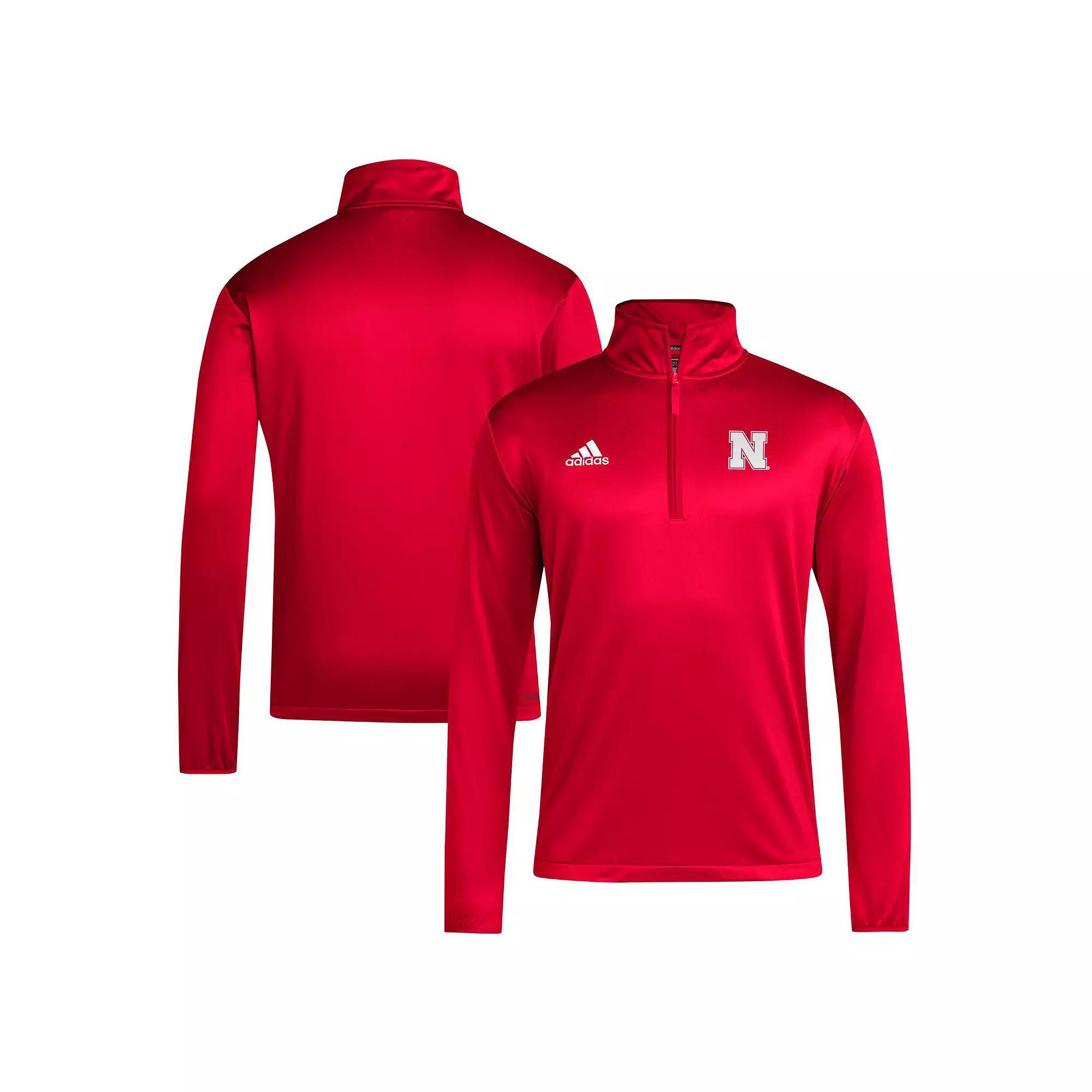 Men's adidas Red Louisville Cardinals 2024 Coaches Sideline Quarter-Zip Top,  Product Image