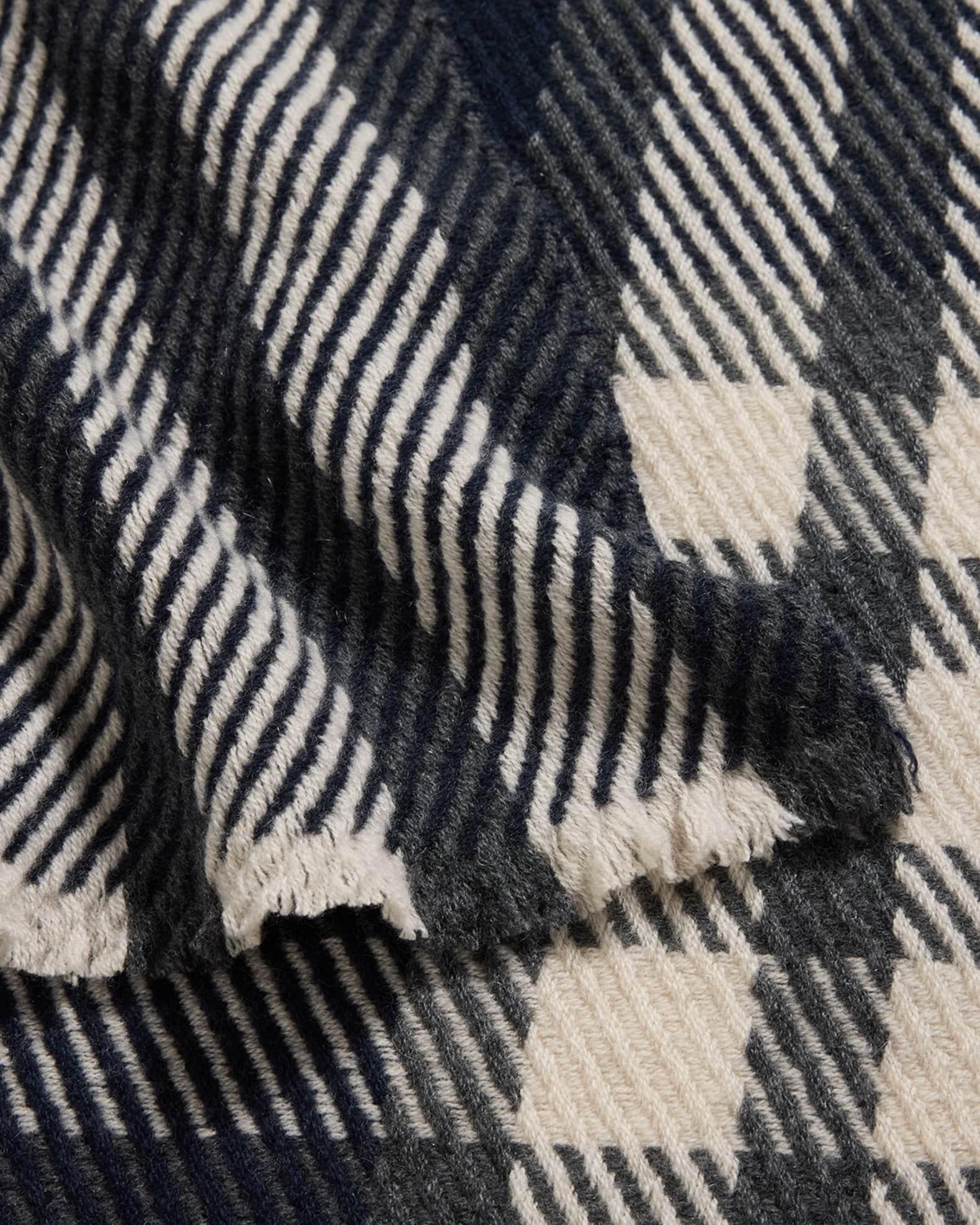 Check-Print Cashmere Scarf Product Image