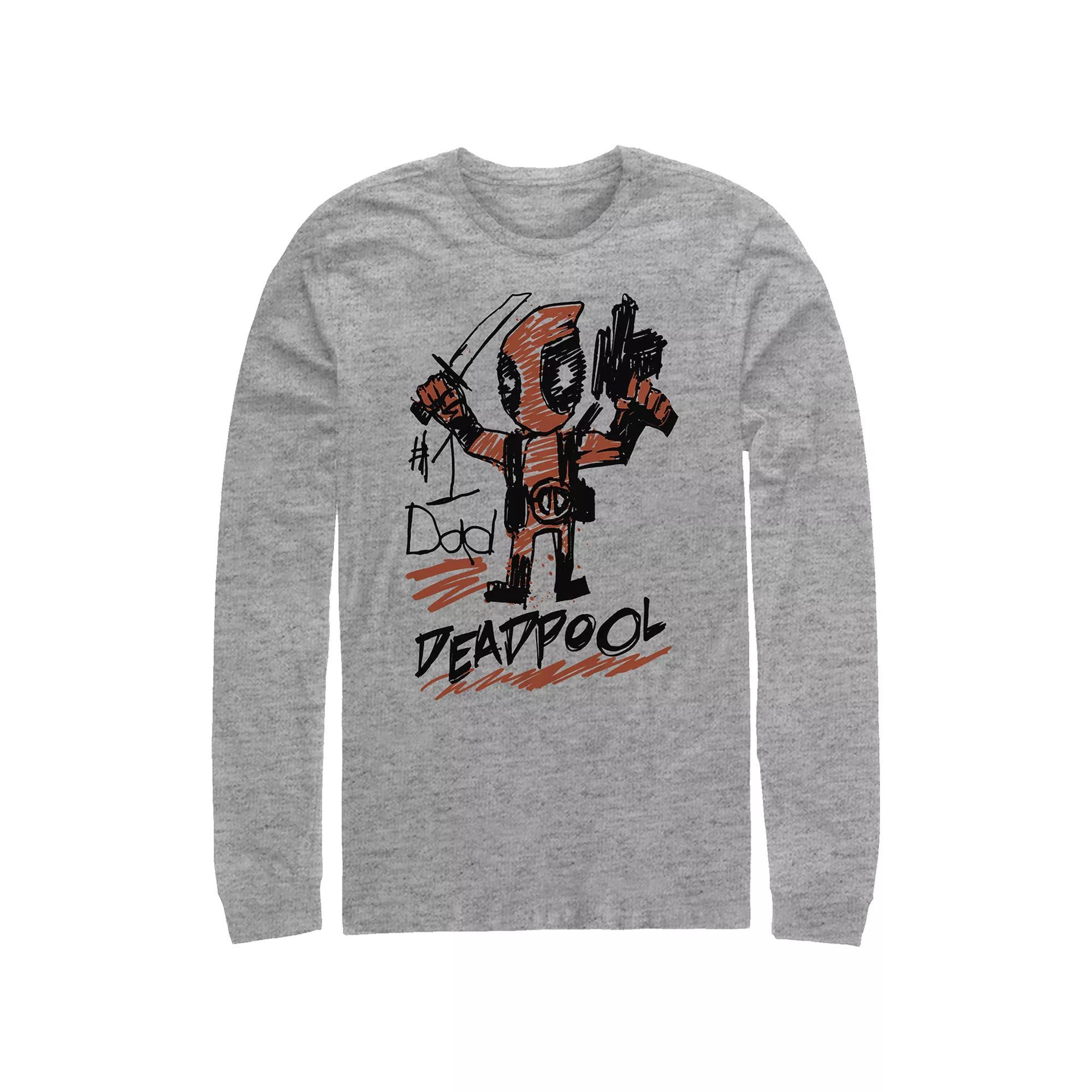 Big & Tall Marvel Deadpool #1 Dad Long Sleeve Graphic Tee, Men's,  Product Image