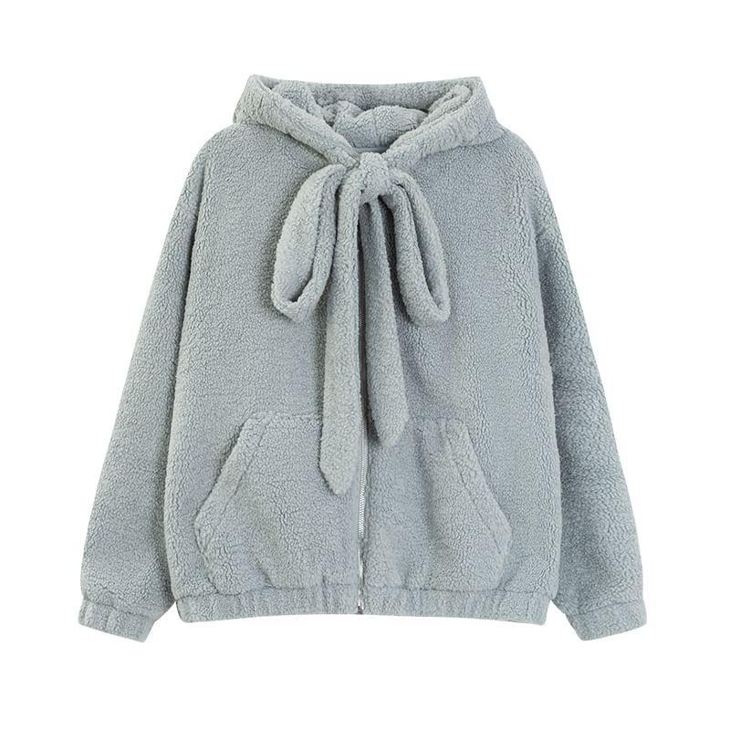 Hooded Fleece Zip-Up Jacket Product Image