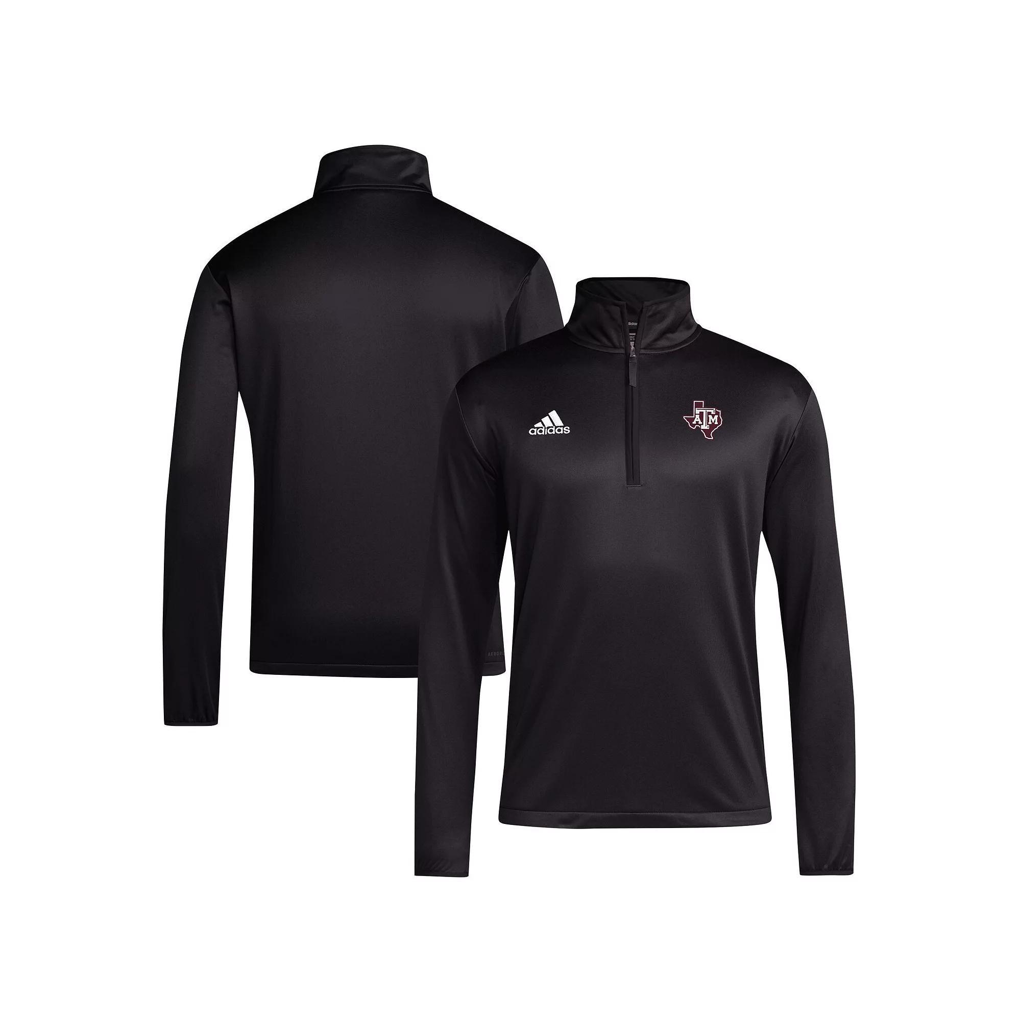 Men's adidas Black Miami Hurricanes 2024 Coaches Sideline Quarter-Zip Top,  Product Image