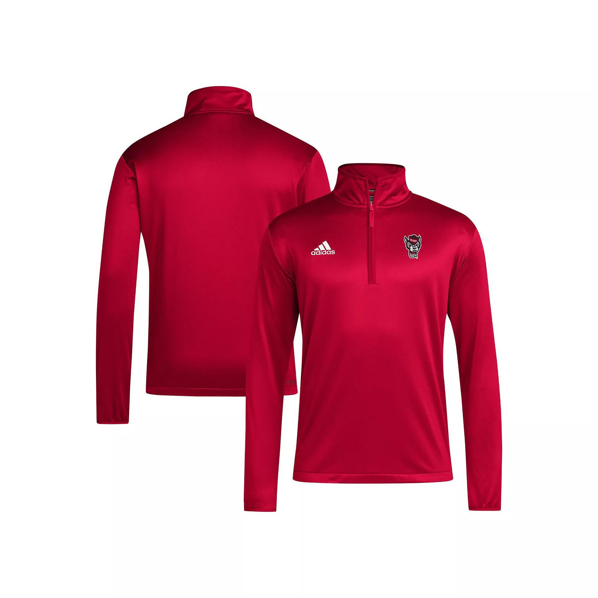 Men's adidas Red NC State Wolfpack 2024 Coaches Sideline Quarter-Zip Top,  Product Image