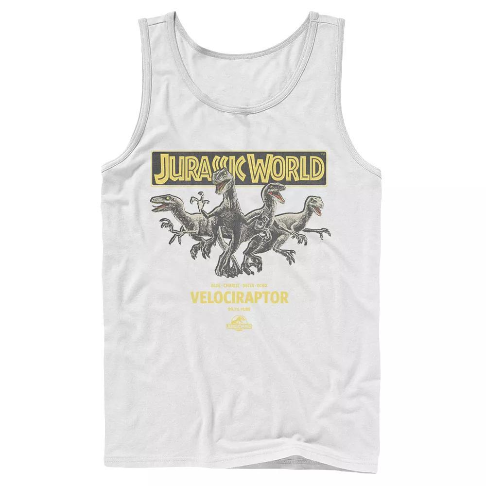Men's Jurassic World Blue, Charlie, Delta & Echo Pack Tank Top,  Product Image