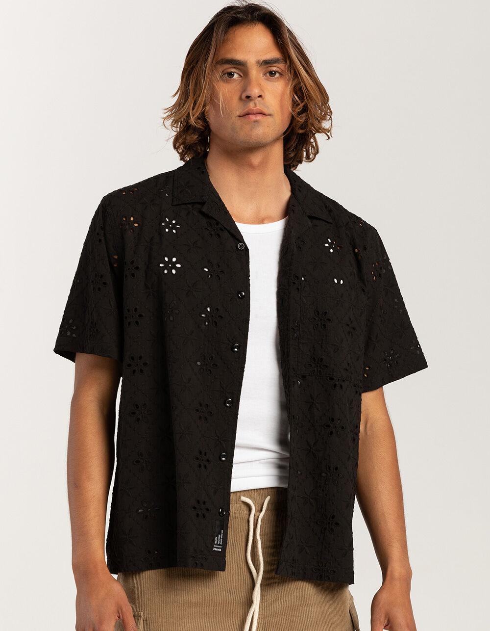 RSQ Mens Eyelet Camp Shirt Product Image