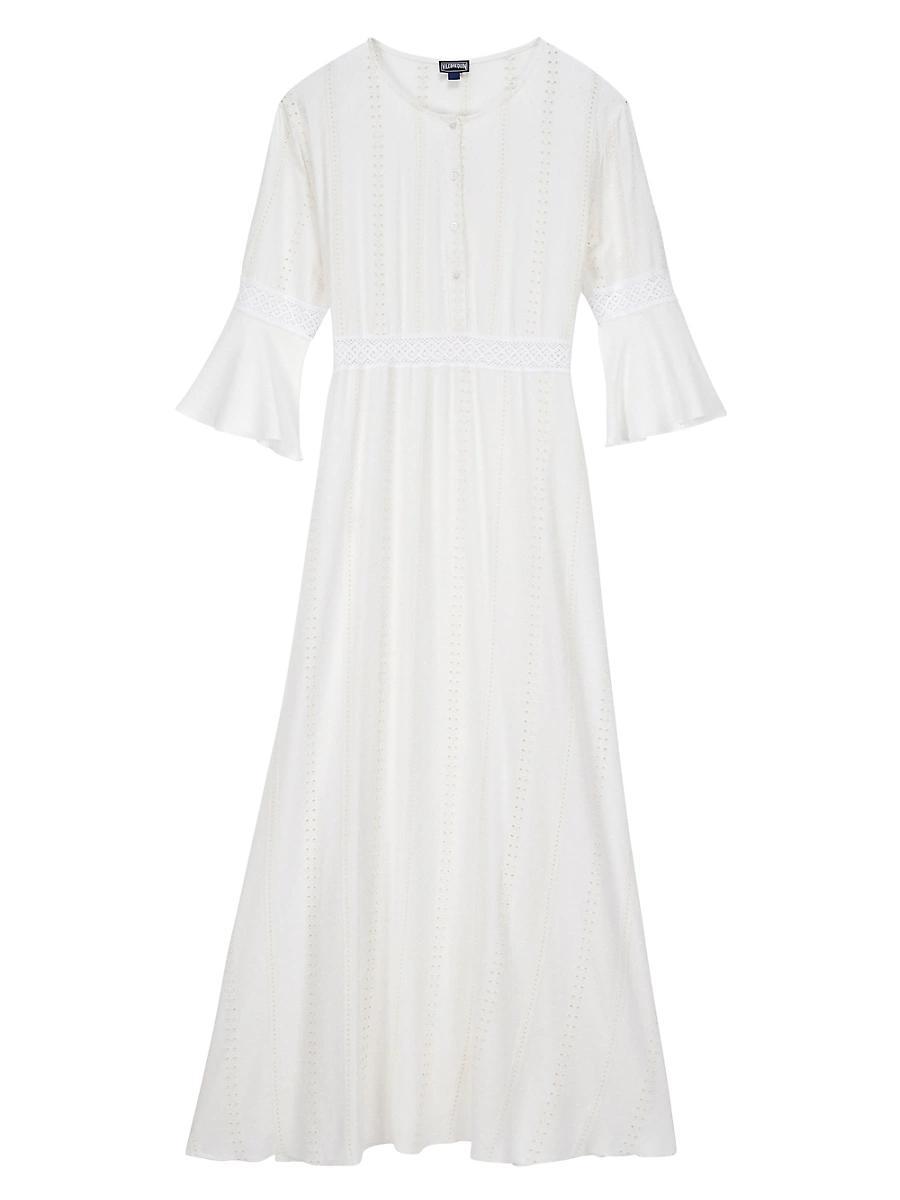 Womens Broderie Anglaise Cover-Up Dress Product Image