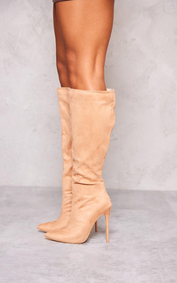 Sand Emmi Faux Suede Knee Boots Product Image