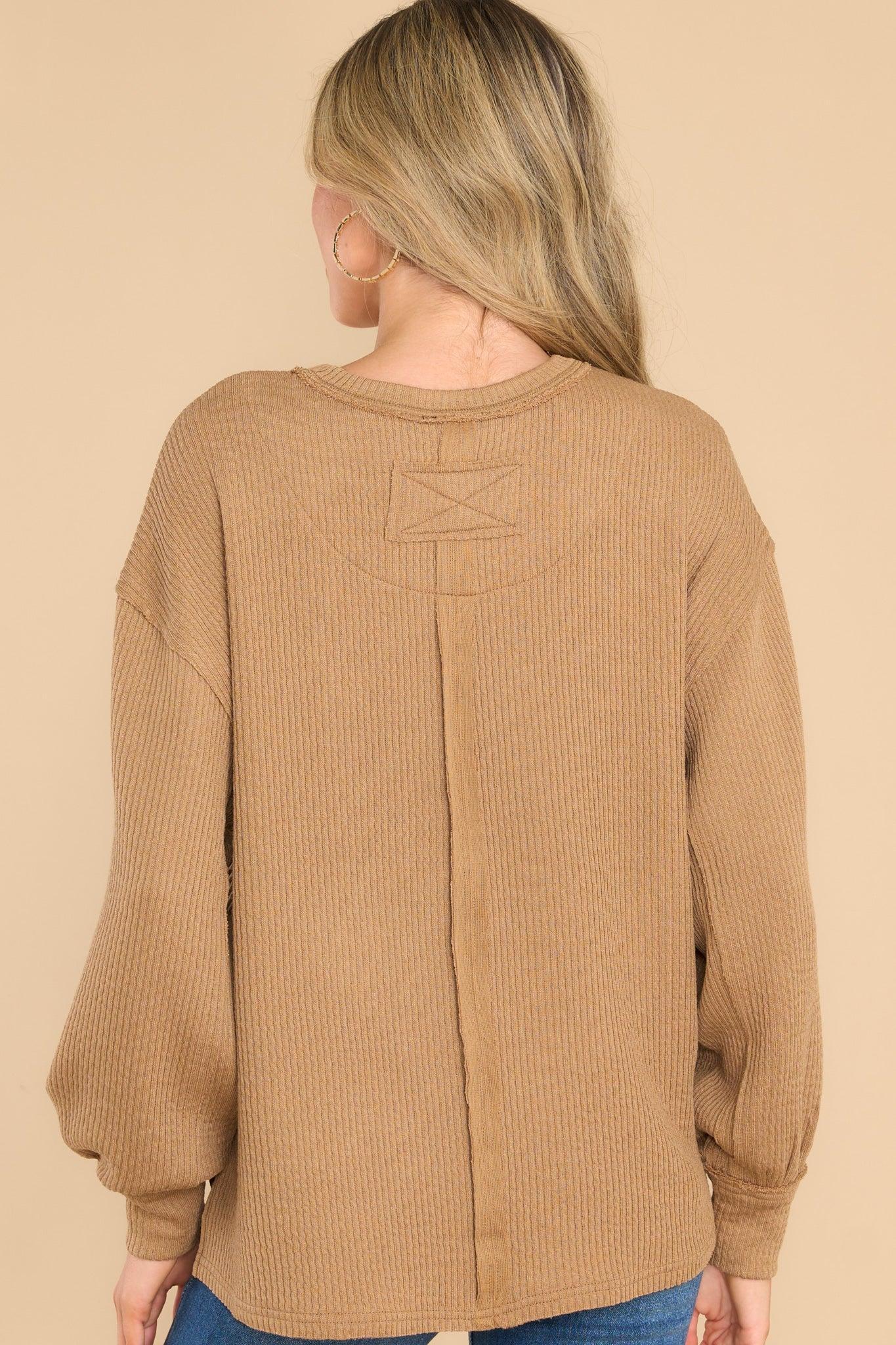 I've Been Waiting Camel Sweater Beige Product Image