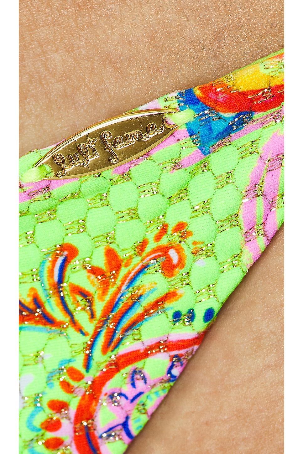 Hibiscus Dream Wavy Ruched Back Bikini Bottom Luli Fama Product Image