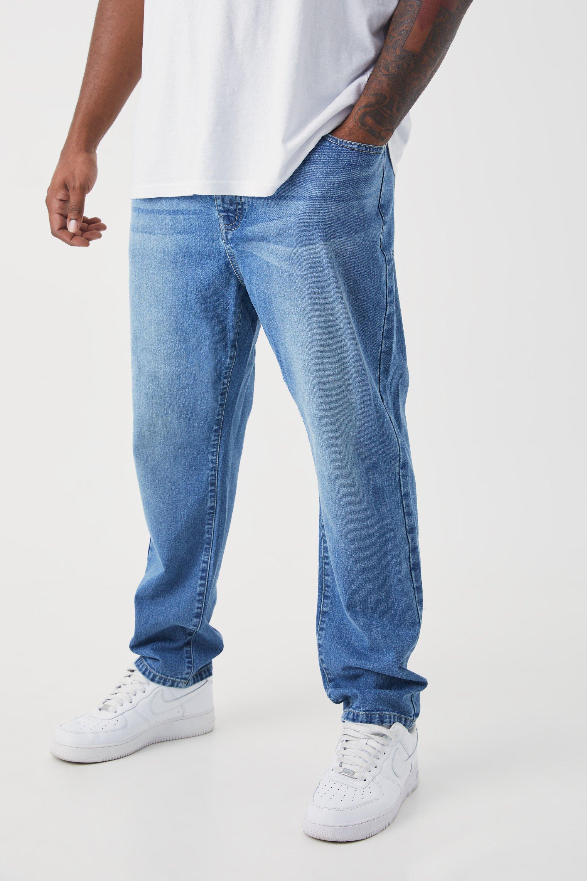 Mens Plus Slim Rigid Jeans - Blue Product Image