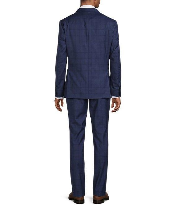 Hickey Freeman Modern Fit Flat Front Windowpane 2 Piece Suit Product Image