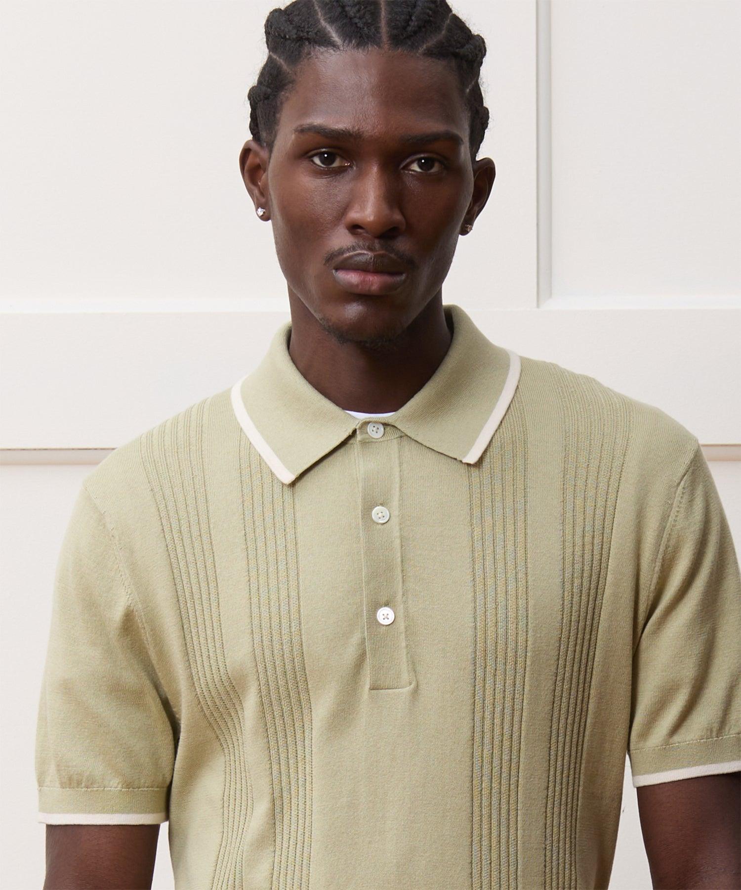 Silk-Cotton Tipped Sweater Polo Product Image