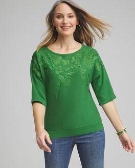 Embellished Dolman Pullover Sweater Product Image