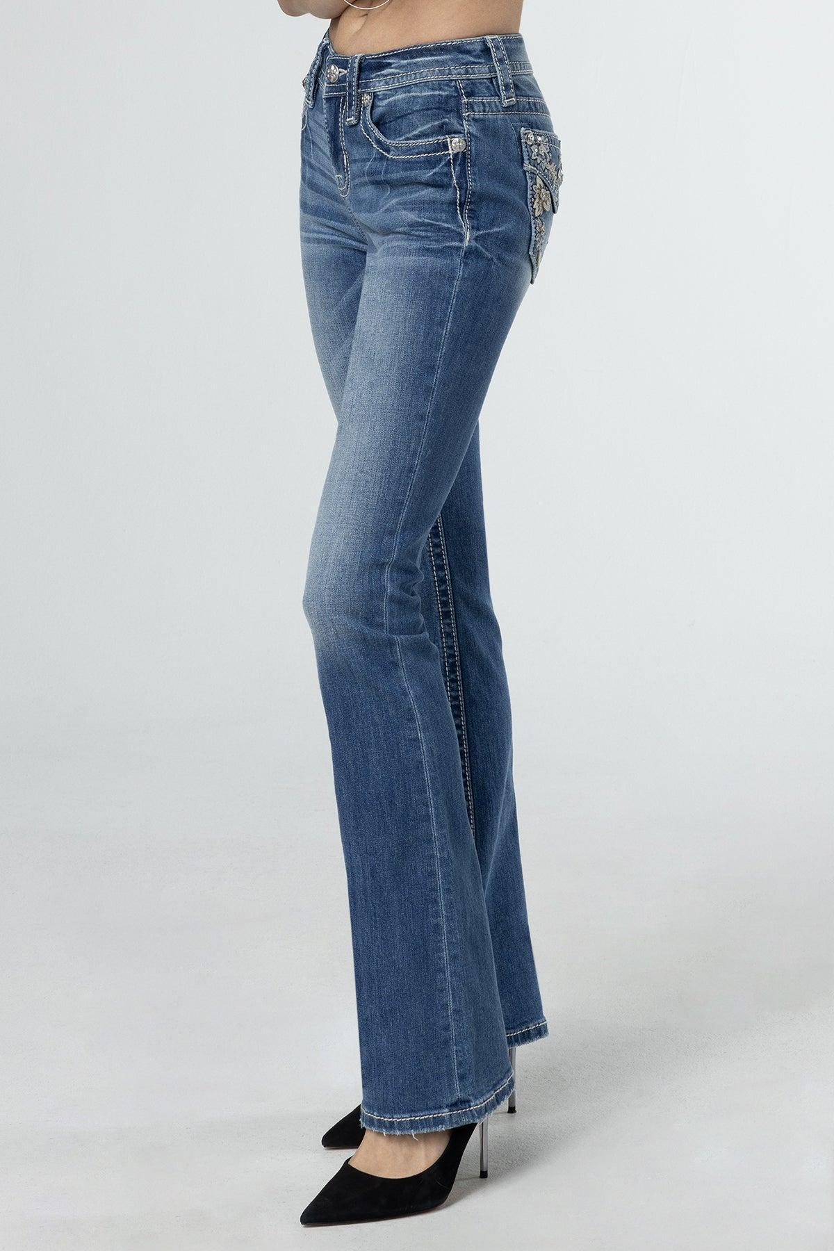 Floral Bloom Bootcut Jeans Product Image