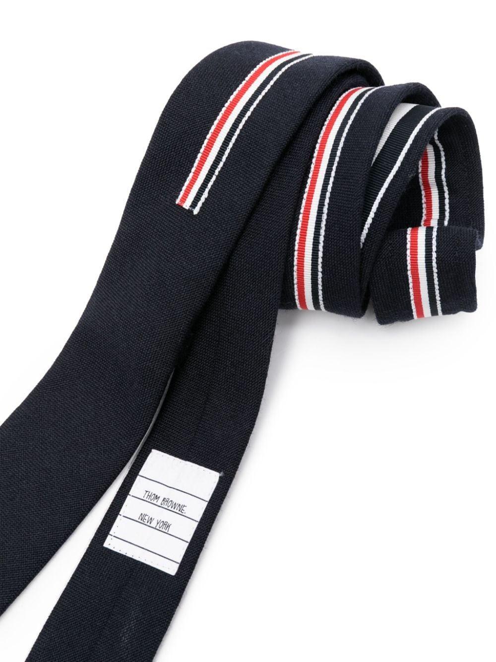 THOM BROWNE Rwb-stripe Wool Tie In Blue Product Image