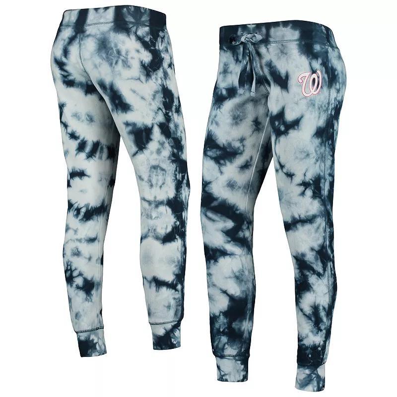 Womens New Era Washington Nationals Tie-Dye Jogger Pants Blue Product Image