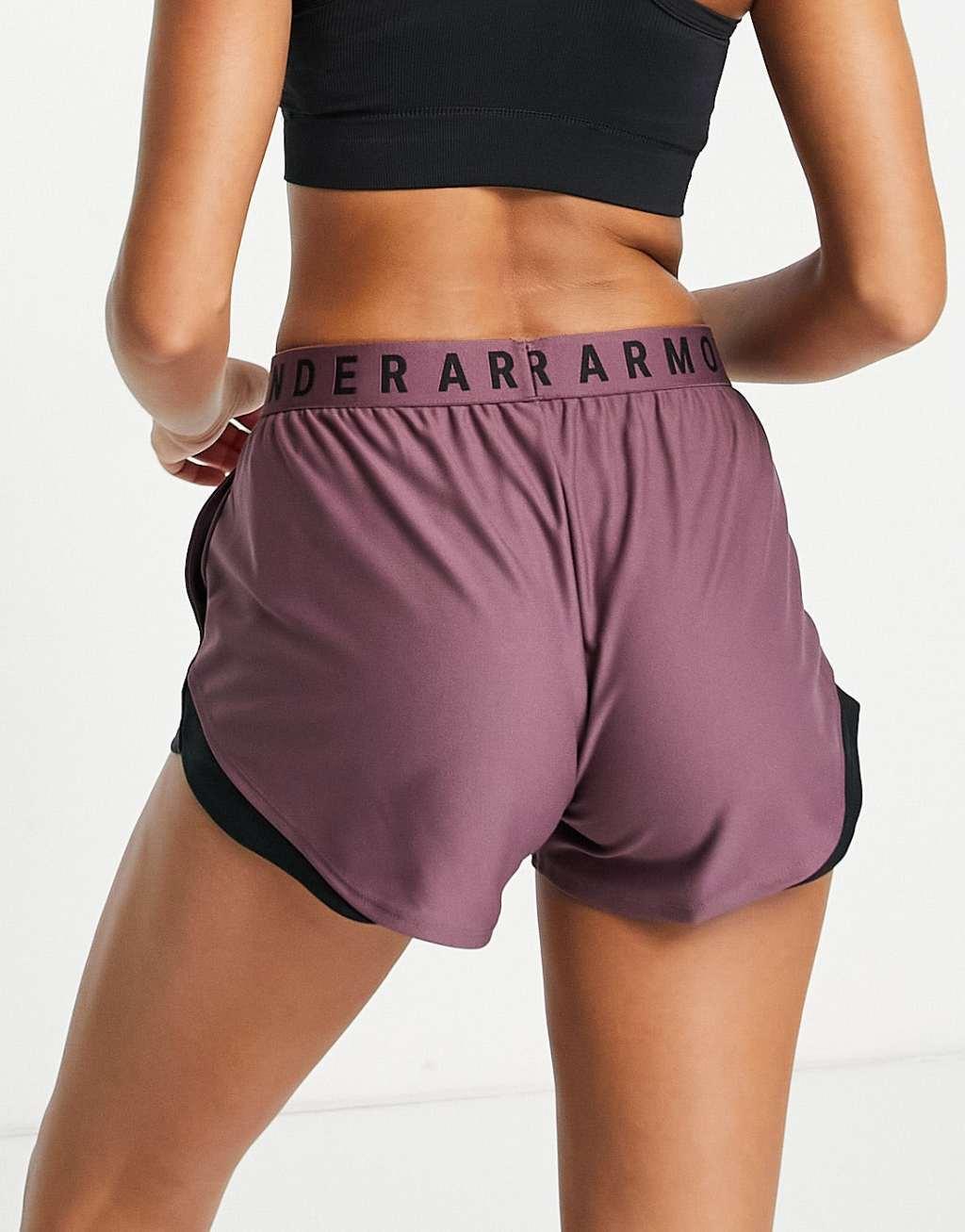 Under Armour Play Up 3.0 shorts in plum Product Image