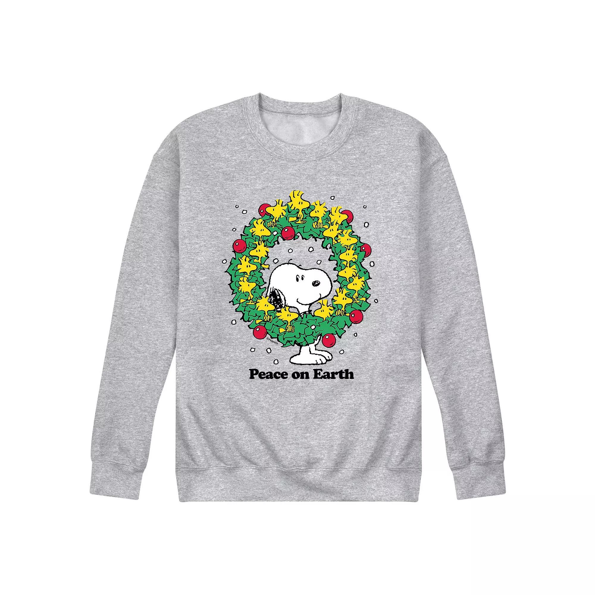 Men's Peanuts Peace On Earth Sweatshirt,  Product Image