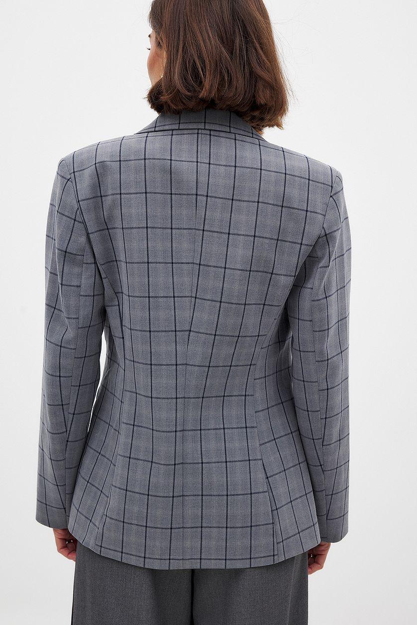 Checked Fitted Blazer Product Image