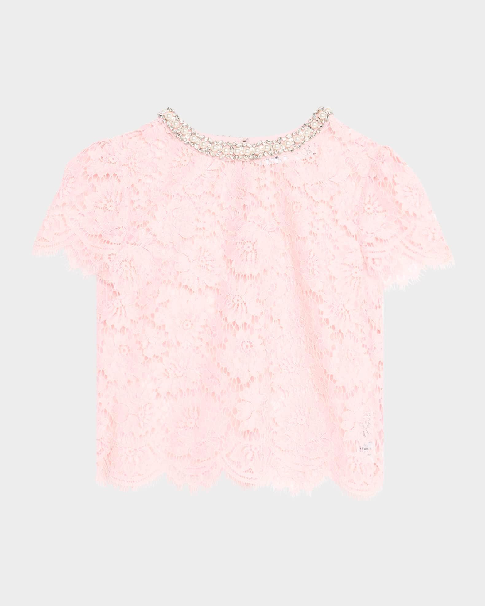 Embellished Sheer Lace Top Product Image