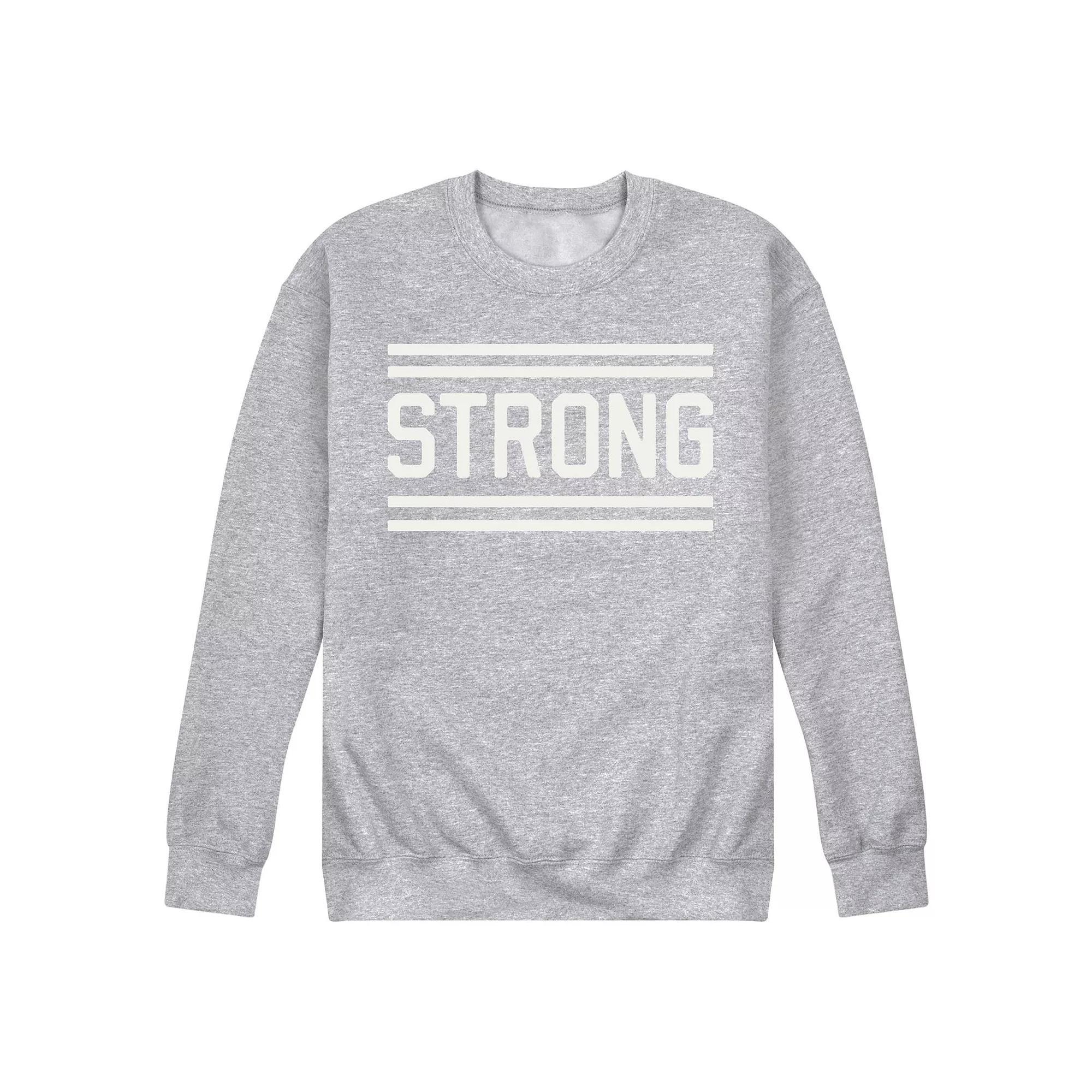 Men's Strong Fleece Sweatshirt, Size: Medium, Pink Product Image