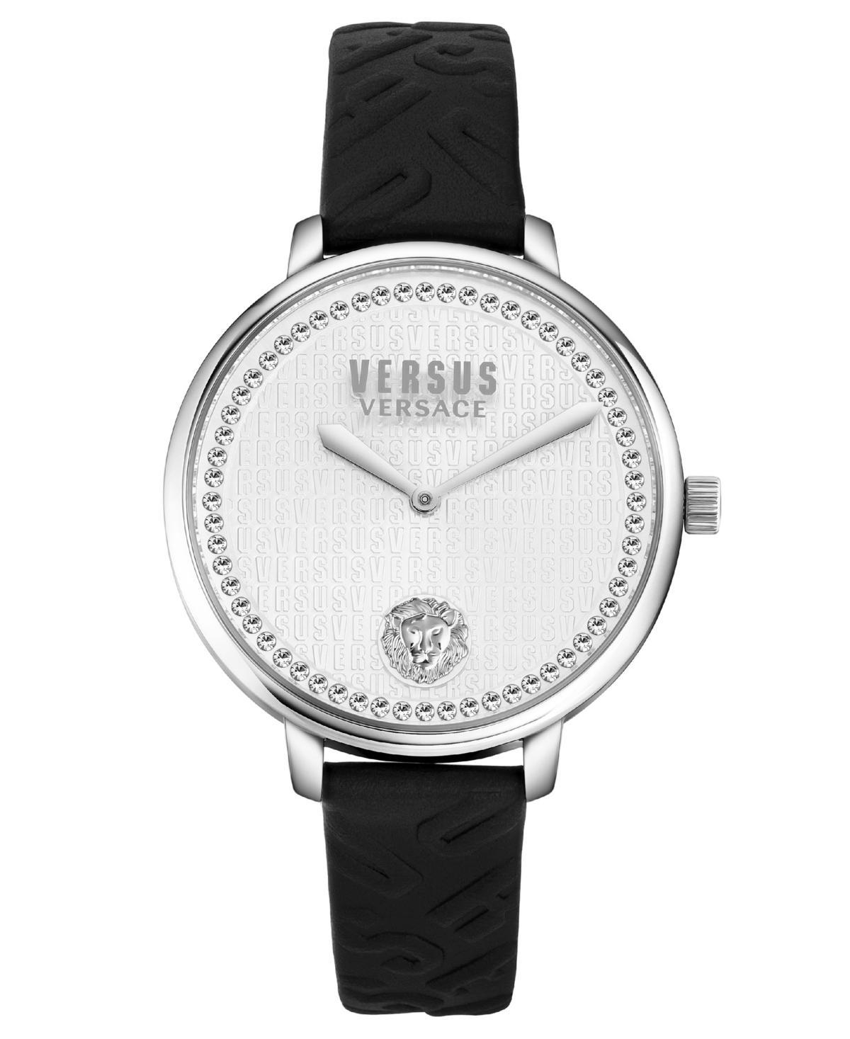 Versus By Versace Womens La Villette Crystal Analog Black Dial Stainless Steel Bracelet Watch Product Image