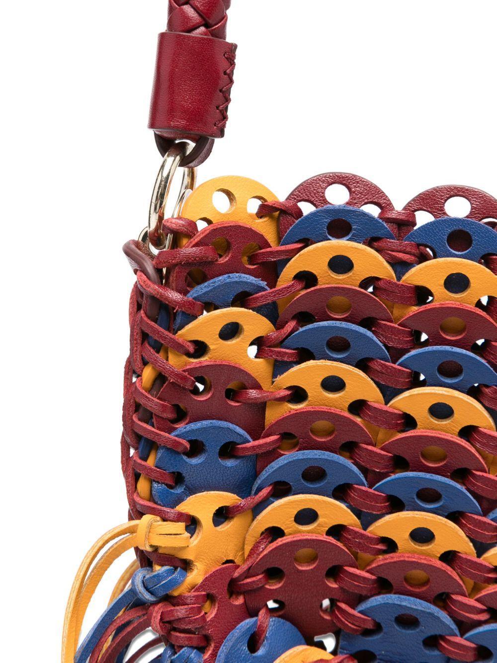 fringed leather shoulder bag  Product Image