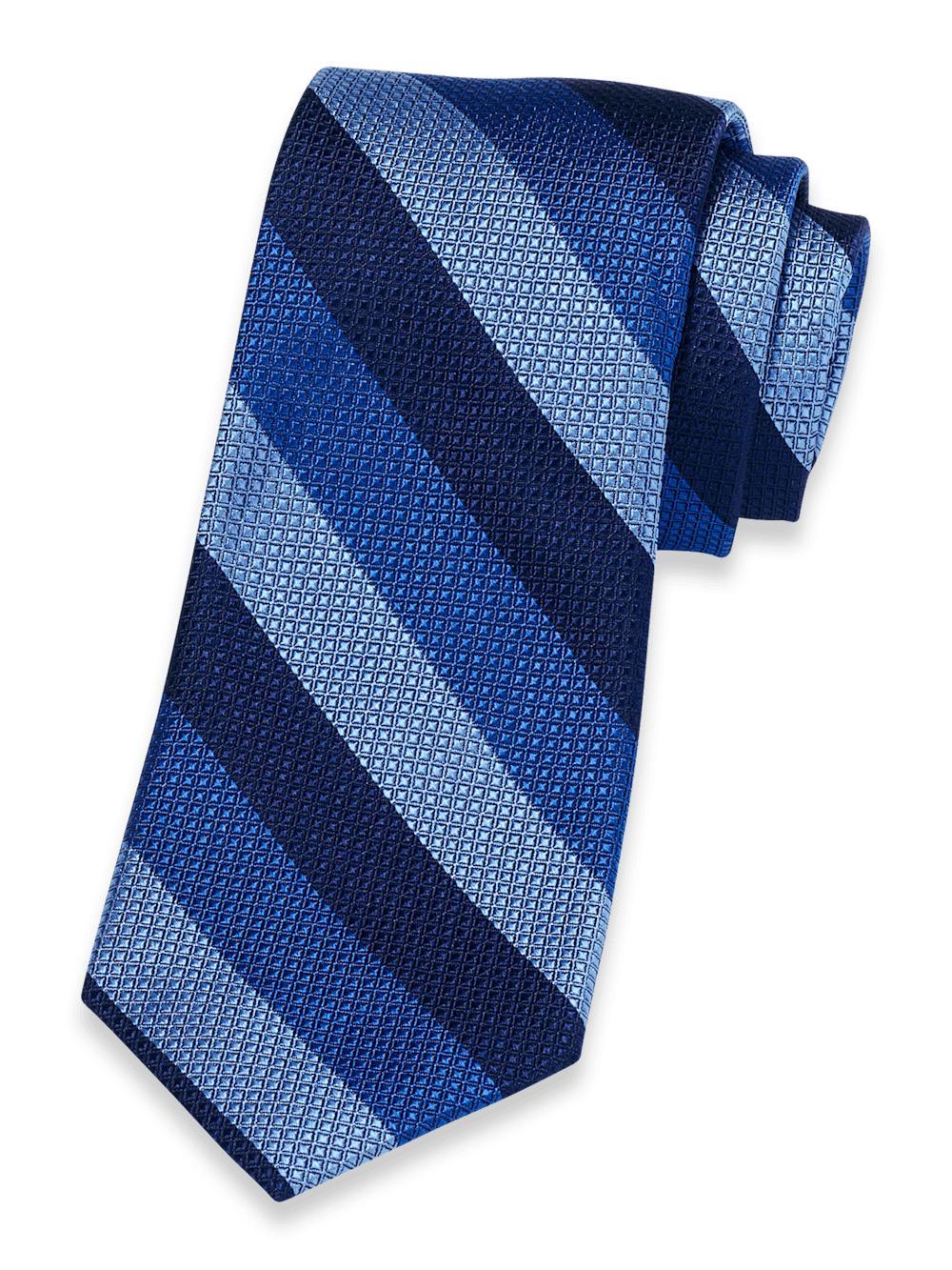 Stripe Woven Silk Tie - Blue Multi Product Image